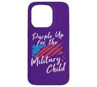 Carcasa para iPhone 15 Pro Purple Up Military Child/Support Family American Flag Star