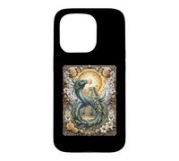 Carcasa para iPhone 15 Pro Quetzalcóatl Dios Azteca Mitología Myan Inca Christian Floral