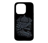 Carcasa para iPhone 15 Pro Quetzalcóatl Dios Azteca Serpiente Dragón Inca Civilización Maya