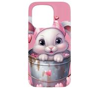 Carcasa para iPhone 15 Pro Rabbit Love Graphic For Bunny Mom Cute Valentines Animal