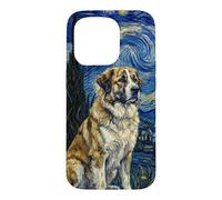 Carcasa para iPhone 15 Pro Rafeiro do Alentejo Perro Van Gogh Noche Estrellada