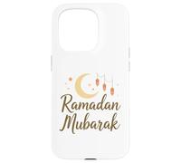 Carcasa para iPhone 15 Pro Ramadán Mubarak Feliz Ayuno Luna Creciente Islámico Musulmán