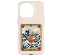 Carcasa para iPhone 15 Pro Ramen Bowl Surfing Tarot Card La Gran Ola Fuera de Kanagawa