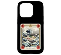 Carcasa para iPhone 15 Pro Ramen Bowl Surfing Tarot Card La Gran Ola Fuera de Kanagawa