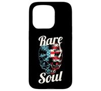 Carcasa para iPhone 15 Pro Rare Soul Music Vintage USA Flag DJ Tocadiscos Vinilo Calavera