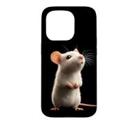 Carcasa para iPhone 15 Pro Rata Ratón Simpático Roedores Ratón Enano Ratas Pequeñas