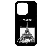 Carcasa para iPhone 15 Pro Recuerdo Minimalista de Viaje de la Torre Eiffel de París