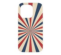 Carcasa para iPhone 15 Pro Red White Blue Stripes Rayas Retro Rojas Blancas y Azules