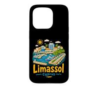 Carcasa para iPhone 15 Pro Regalo de Recuerdo de Viaje de Limassol Chipre Dibujado a Mano