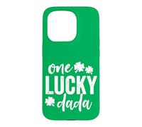 Carcasa para iPhone 15 Pro Regalo para el Día de San Patricio de One Lucky Dada, Color Verde Oscuro