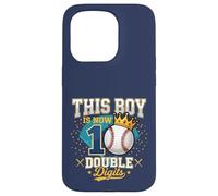 Carcasa para iPhone 15 Pro Regalos de béisbol de Doble dígito de This Boy is 10 para el décimo cumpleaños