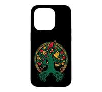 Carcasa para iPhone 15 Pro Reggae Tree Life Rasta Roots Singing Birds Music