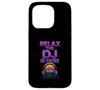 Carcasa para iPhone 15 Pro Relax The DJ Is Here Funny DJ Disc Jockey Reproductor de música para Hombre