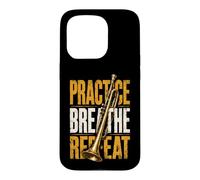 Carcasa para iPhone 15 Pro Repeat-Music Trompeta Músico Trompeta Música Trompeta