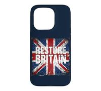 Carcasa para iPhone 15 Pro Restore Britain - Flag UK Conservative Graphic Grunge