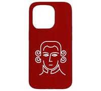 Carcasa para iPhone 15 Pro Retrato Minimalista Mozart Amante de la música clásica
