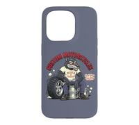 Carcasa para iPhone 15 Pro Retro Biker: Custom Motorcycles Lowbrow Wolf Rockabilly 50s