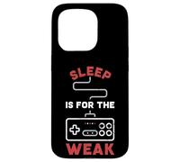 Carcasa para iPhone 15 Pro Retro Gaming - Sleep is For The Weak Gamepad para Gamer Funny