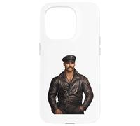 Carcasa para iPhone 15 Pro Retro Gay Leather Daddy Bear - Cuero Dom Biker Man