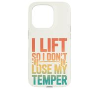 Carcasa para iPhone 15 Pro Retro I Lift So I Dont Lose My Temper - Entrenamiento Divertido