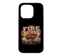 Carcasa para iPhone 15 Pro Retro Mountain Cross El Fuego Todavía Arde