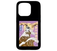Carcasa para iPhone 15 Pro Retro Otaku Vaporwave Kanji Michelangelo Japón Wave café