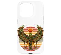 Carcasa para iPhone 15 Pro Retro Vintage Horus Antiguo Falcon Egipcio Jeroglífico