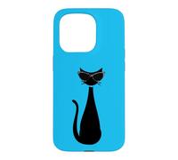 Carcasa para iPhone 15 Pro Retro Vintage Mod Atomic Black Cat Eye Gafas Rockabilly