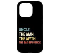 Carcasa para iPhone 15 Pro Retro Vintage Uncle The Man The Myth The Bad Influence