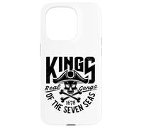 Carcasa para iPhone 15 Pro Rey de los Siete Mares Salvaje Abstracto Cráneo Real Gangs