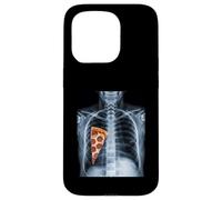 Carcasa para iPhone 15 Pro Rib Cage X-Ray Pizza Slice Funny Food Humor Anatomía
