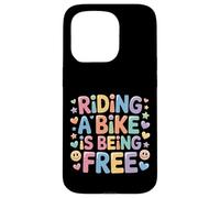 Carcasa para iPhone 15 Pro Riding A Bike Is Being Free Freedom Biker Lifestyle -
