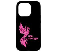 Carcasa para iPhone 15 Pro Rise Stronger Phoenix Design - Diseño Rosa neón