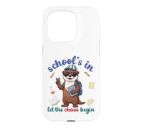 Carcasa para iPhone 15 Pro River Otter Regreso a la Escuela Vibra Escuelas En Que Comience el Caos