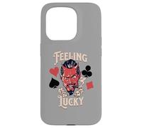 Carcasa para iPhone 15 Pro Rockabilly Feeling Lucky Devil Dice 50 Retro Vintage Casino