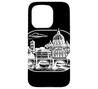 Carcasa para iPhone 15 Pro Roma, la Ciudad eterna. Silueta Decorativa.