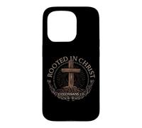 Carcasa para iPhone 15 Pro Rooted in Christ Shirt Jesus Shirt Vintage Cross Christian
