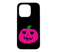 Carcasa para iPhone 15 Pro Rosa Halloween corazón Calabaza Jack-o-Lantern Sinister Haunt