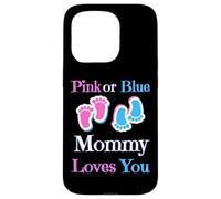 Carcasa para iPhone 15 Pro Rosa o Azul MommyLoves You bebé niña o niño próximamente