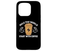 Carcasa para iPhone 15 Pro Rule The World Star with Coffee Baristas Funny Coffee Lover