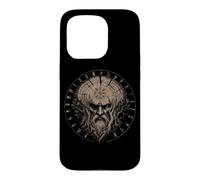 Carcasa para iPhone 15 Pro Runas de Walhalla Odin Vegvisir Mitología nórdica Vikingo