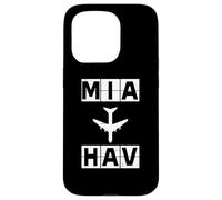 Carcasa para iPhone 15 Pro Ruta de avión MIA a HAV Miami Havana
