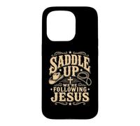 Carcasa para iPhone 15 Pro Saddle Up Estaban siguiendo a Jesús Fe Biblia Escritura Dios