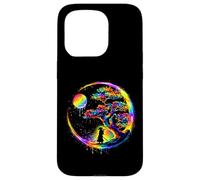 Carcasa para iPhone 15 Pro Samurai Silueta Árbol Luna Arte Japonés Ilustración