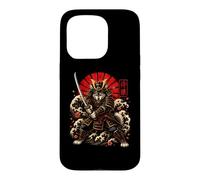 Carcasa para iPhone 15 Pro Samurai Wolf Guerrero Japonés Katana Art