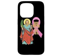 Carcasa para iPhone 15 Pro Santa Agatha Cáncer de Mama Cinta Patrona Santa Enfermeras Católica