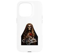 Carcasa para iPhone 15 Pro Santa Muerte Oscuro Folk Santo Primer Plano Arte