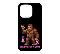 Carcasa para iPhone 15 Pro Sasquatch Believe for a Cure Fun Concientización sobre el cáncer de Mama