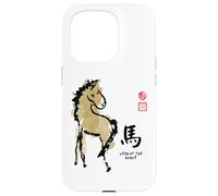 Carcasa para iPhone 15 Pro Sello Pintura AÑO del Caballo Animal Chino Zodiaco
