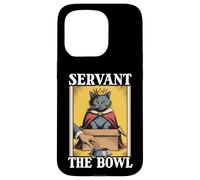Carcasa para iPhone 15 Pro Servant The Bowl Cat In Box - Cuenco de Comida con diseño de Gato Divertido